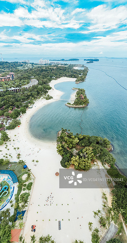 圣淘沙岛海滩与风景图片素材