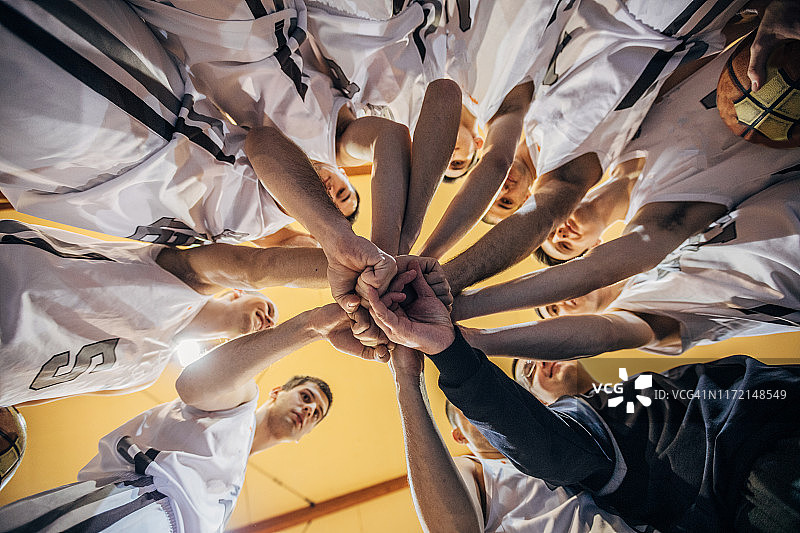 篮球队的团结图片素材