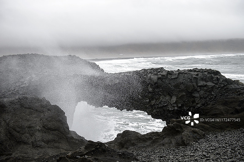 南冰岛Dyrholaey玄武岩图片素材