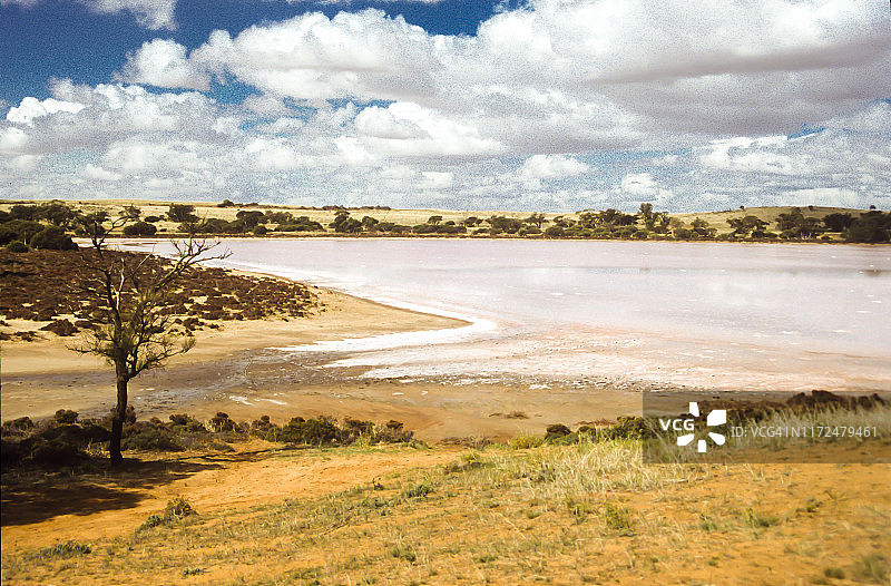 哈迪湖：澳大利亚维多利亚州西北部干旱的马利地区的盐湖图片素材