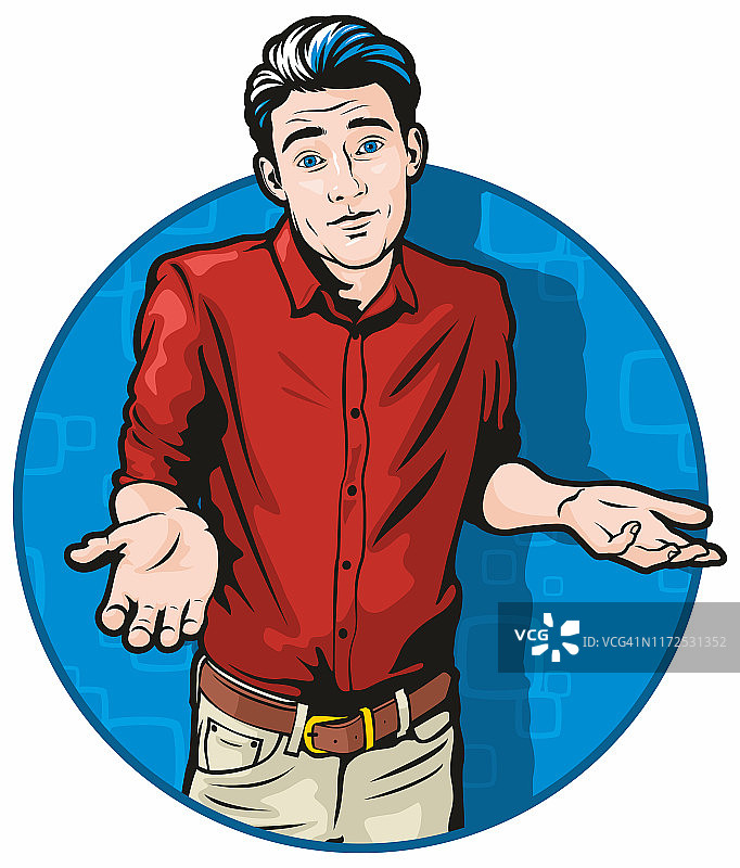 耸肩的男人图片素材