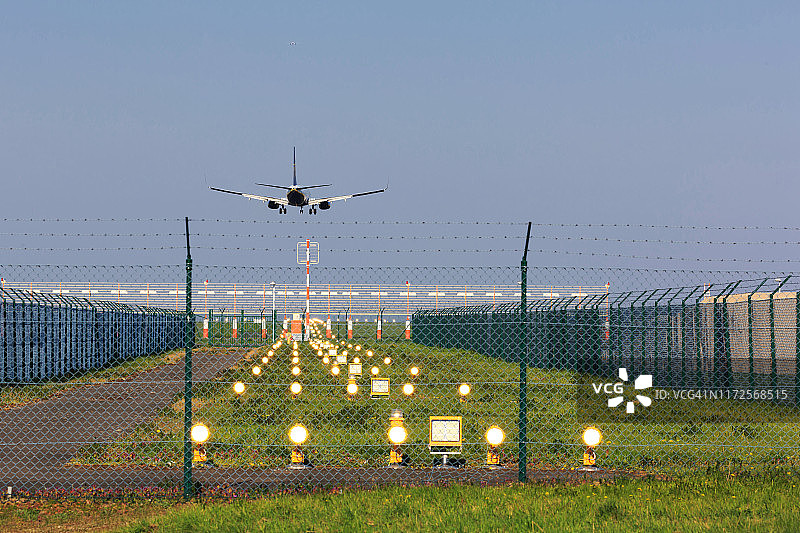 在德国着陆的飞机图片素材