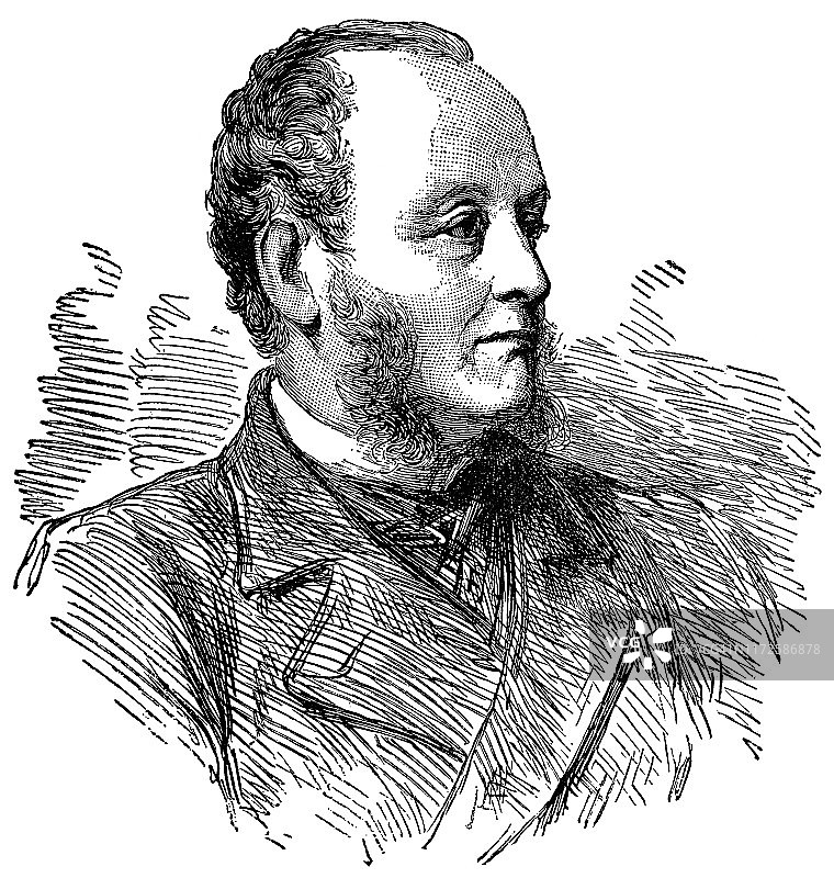 克兰布鲁克第一代伯爵加索恩·加索恩-哈迪 - 19世纪图片素材