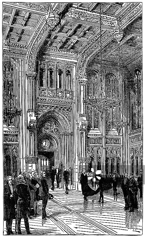 19世纪英国伦敦议会下议院议长图片素材
