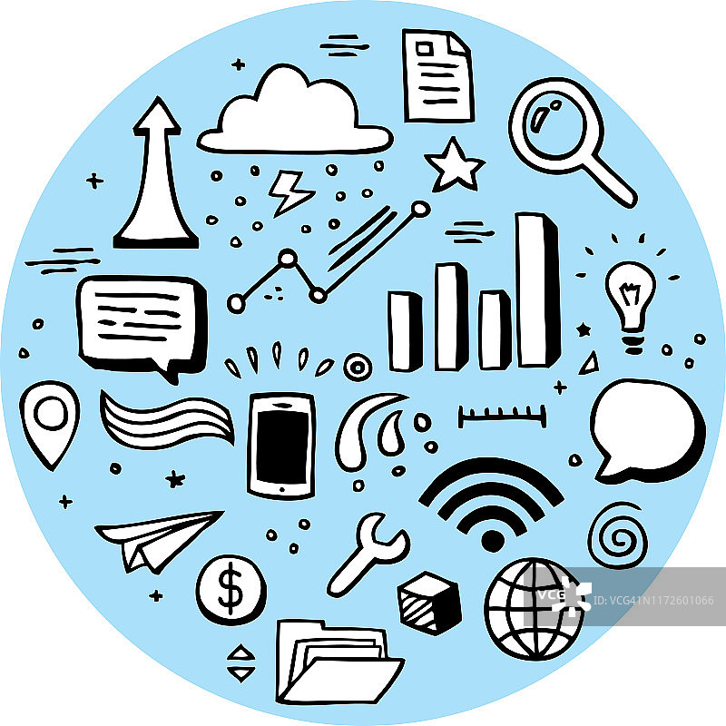 商务涂鸦图片素材