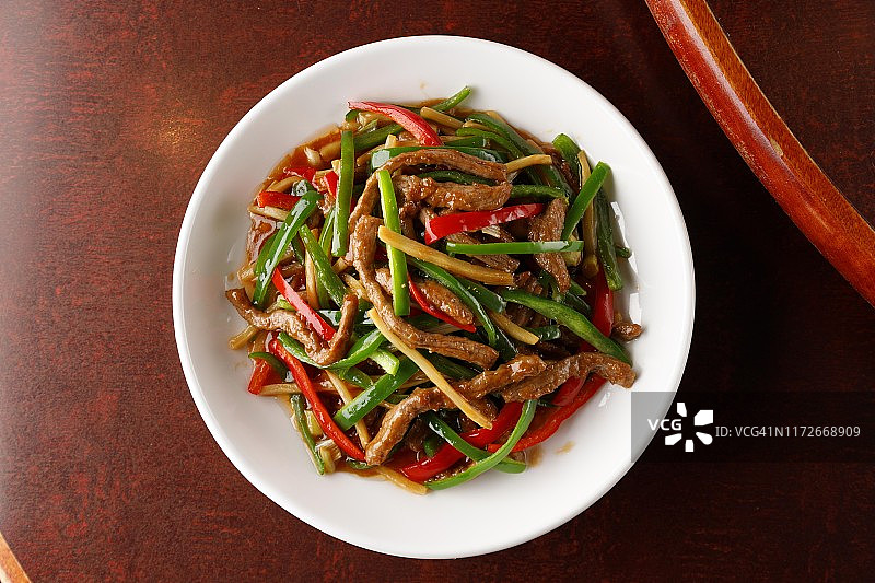 中国风青椒牛排图片素材