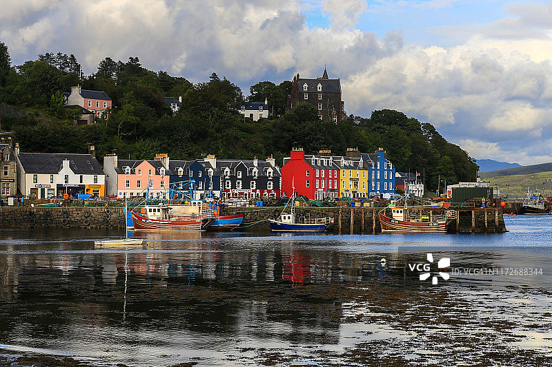 托伯莫里港口，马尔岛，苏格兰图片素材