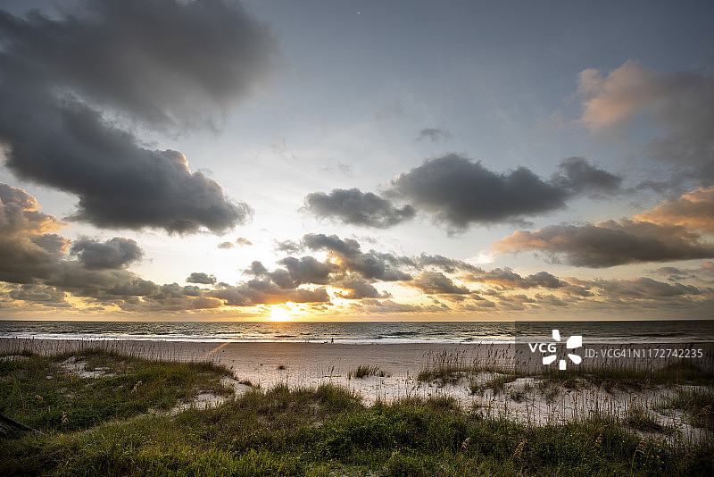 美丽日出海景图片素材