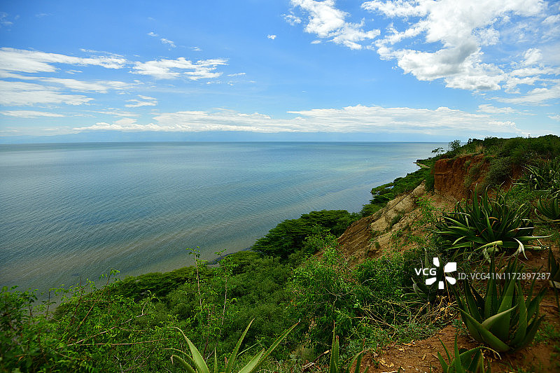 艾伯特湖的湖岸风光图片素材