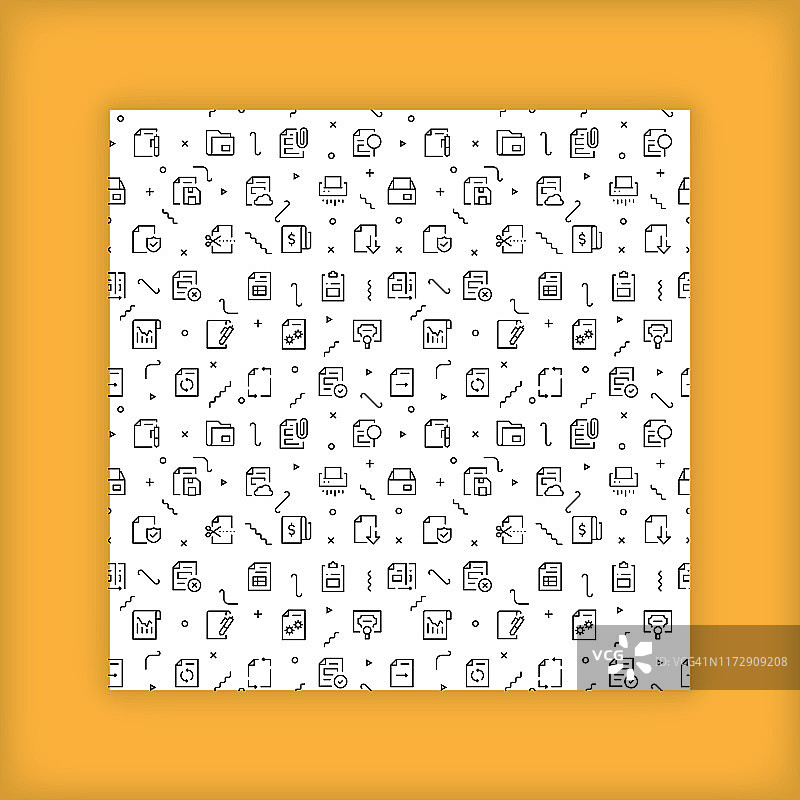 文档主题简化图标无缝背景图案图片素材