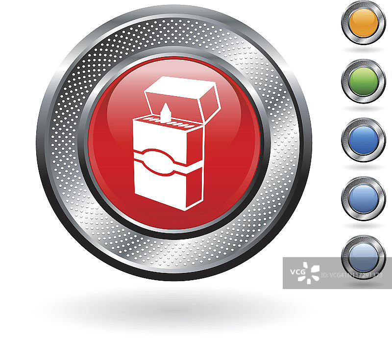 金属按钮上的学校美术蜡笔图片素材