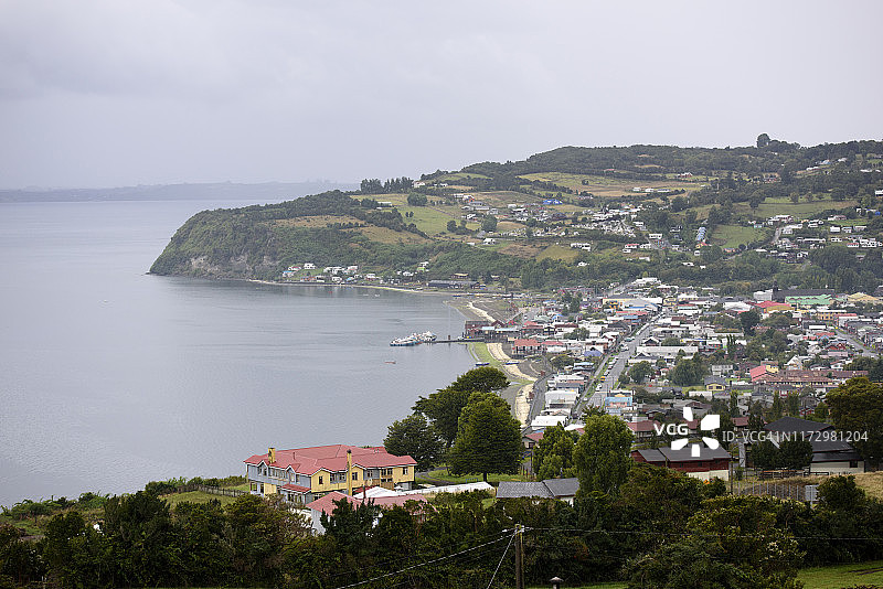 智利奇洛埃岛卡斯特罗海岸图片素材