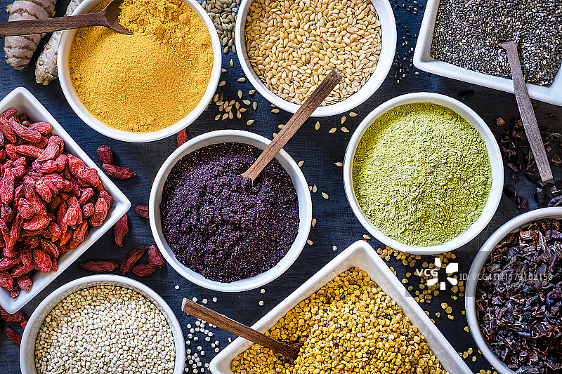 各种类型的超级食品图片素材