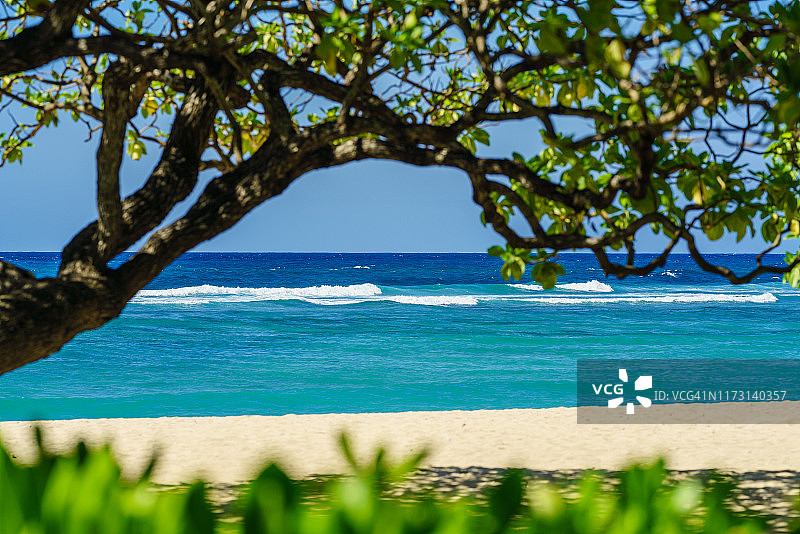 努沙杜瓦的荒凉热带海滩图片素材