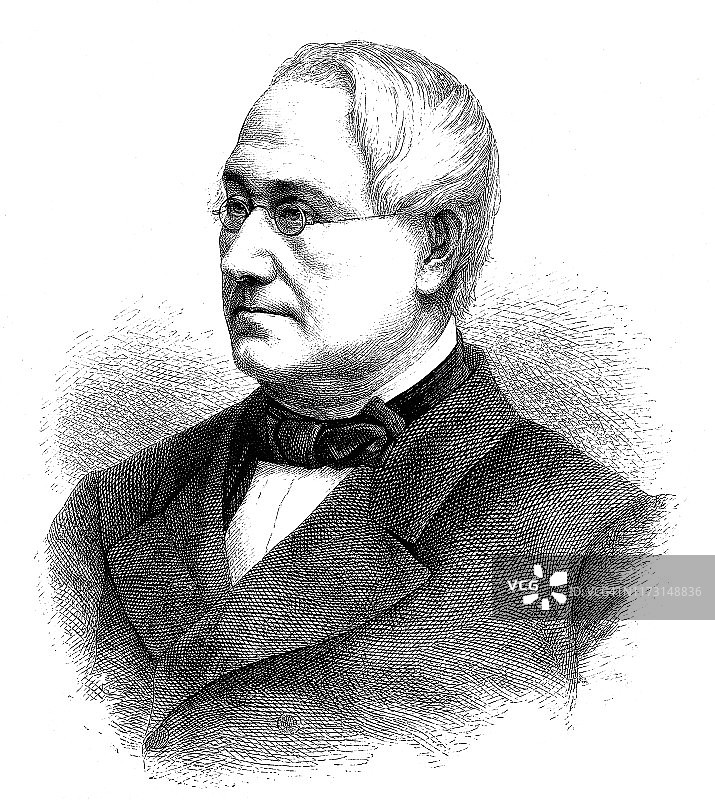 卡尔·威廉·奥托·科赫，德国政治家，1810-1876年图片素材
