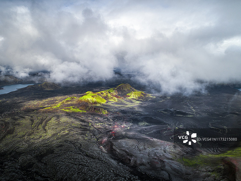 冰岛高地火山景观抽象背景图片素材