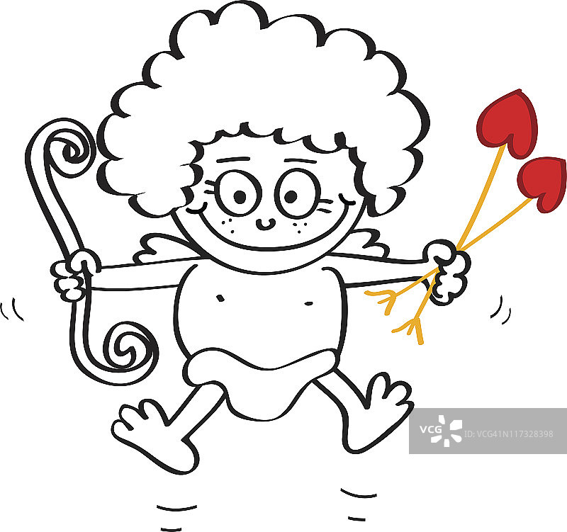 情人节丘比特天使卡通插画图片素材