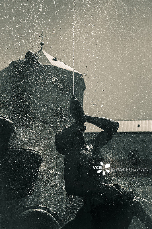 意大利特伦托的海神喷泉图片素材