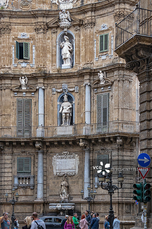 意大利西西里巴勒莫四角区图片素材