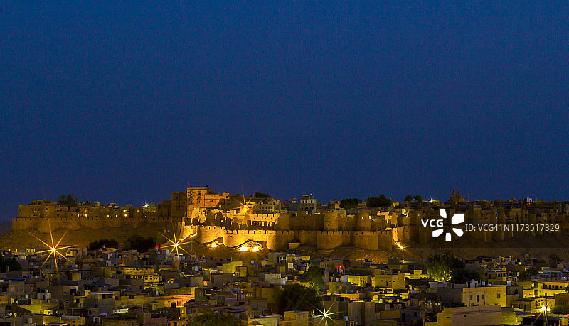 印度拉贾斯坦邦的斋沙默尔堡图片素材