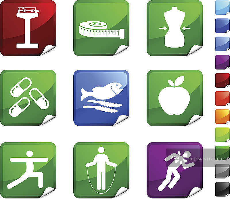 营养主题方形图标图片素材