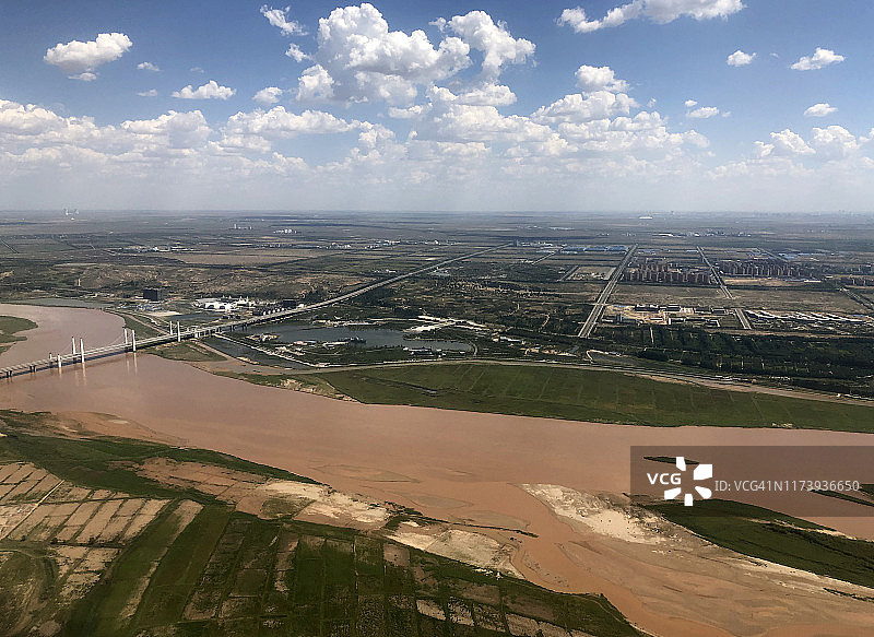银川兴庆区航拍图片素材
