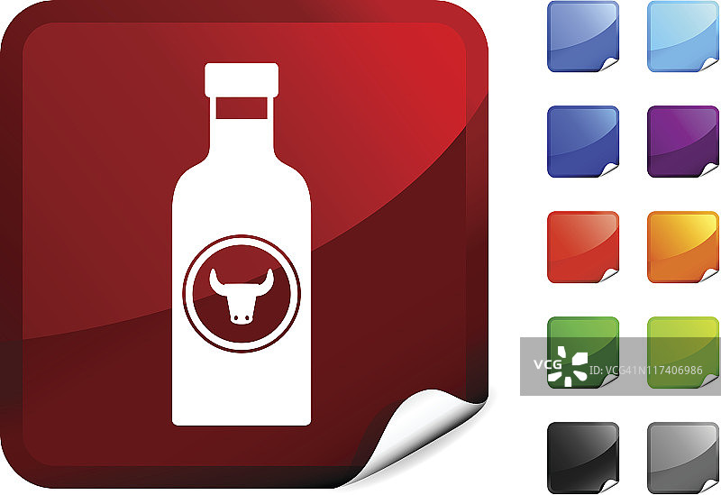 牛排酱瓶免版税矢量素材图片素材