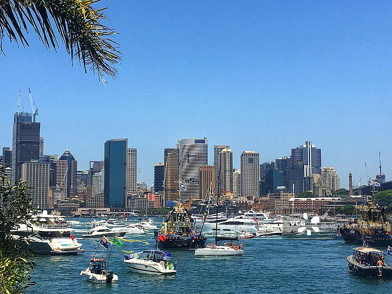 澳大利亚国庆日的悉尼海港图片素材
