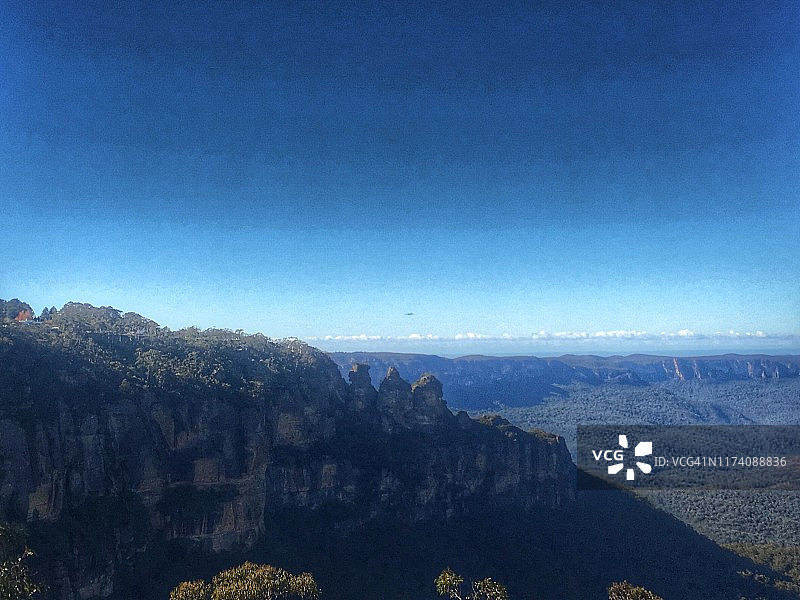 蓝山国家公园的三姐妹纪念碑图片素材