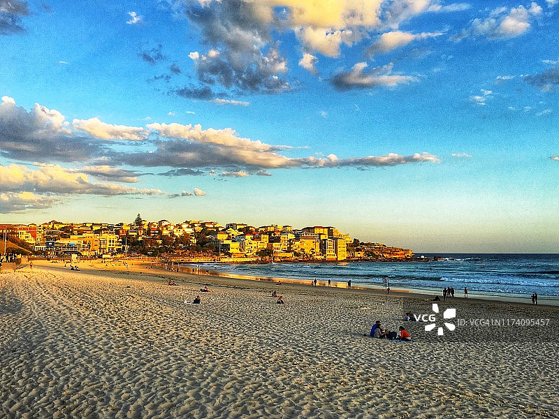 澳大利亚悉尼邦迪海滩日落图片素材