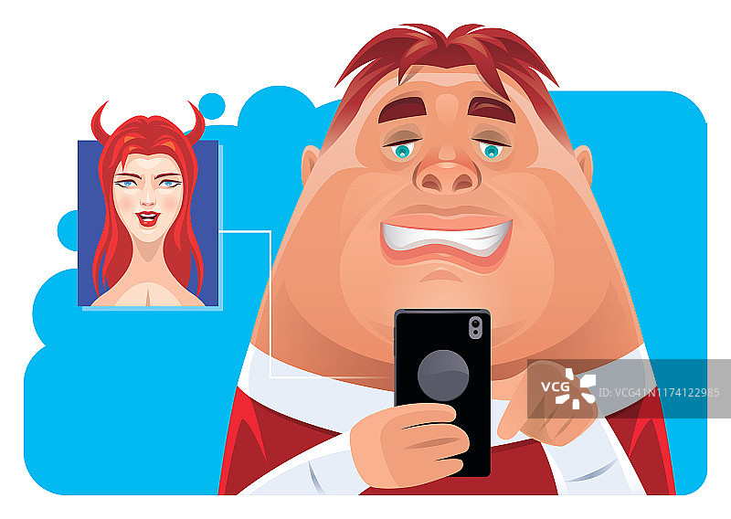 男人与邪恶女人视频聊天图片素材