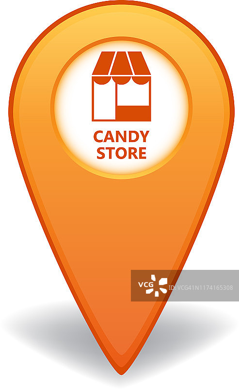 糖果店GPS导航地图指针图片素材