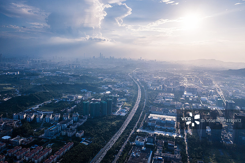 广州黄埔区空中摄影图片素材
