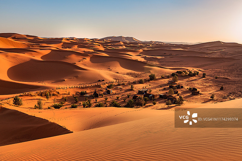 摩洛哥梅尔祖卡 Erg Chebbi 沙漠风光图片素材