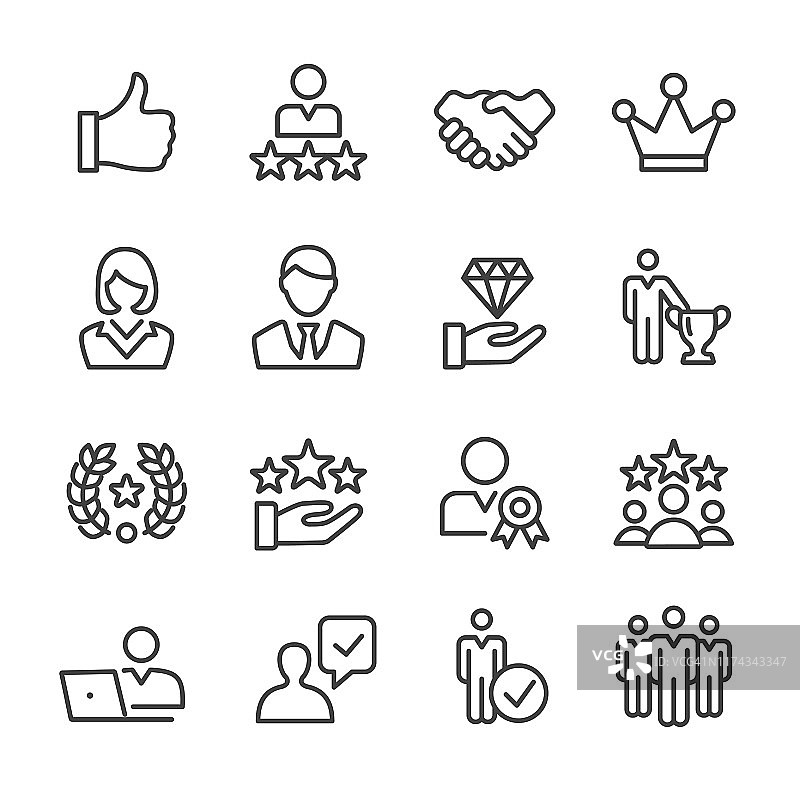 服务线性图标系列图片素材