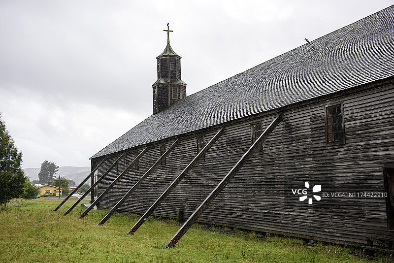智利奇洛埃省金乔岛的金乔教堂图片素材
