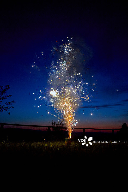 烟花日落图片素材
