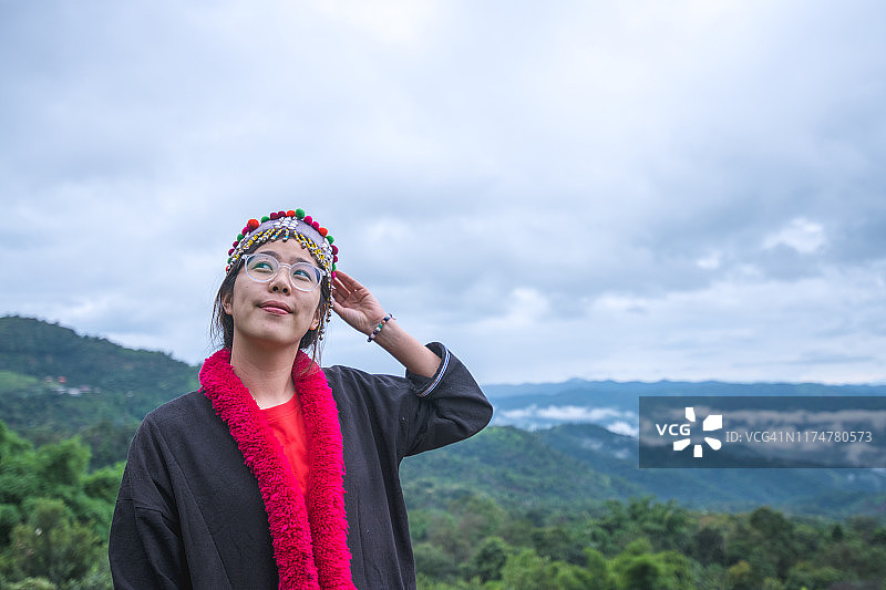 泰国北部兰纳的泰国妇女 портрет图片素材