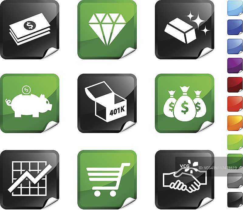 金融货币免版税矢量图标合集图片素材