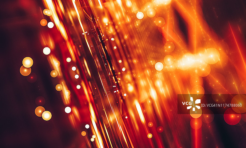 橙色光芒散景闪耀圆形背景图片素材