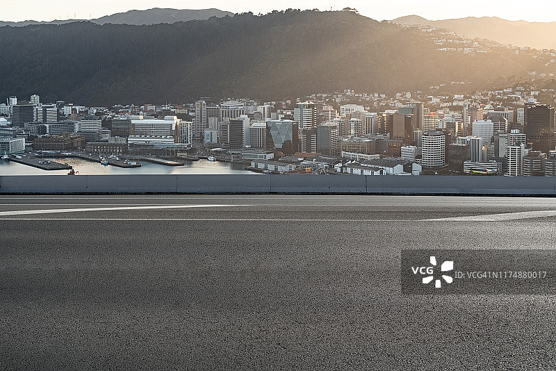 新西兰惠灵顿日落城市景观图片素材