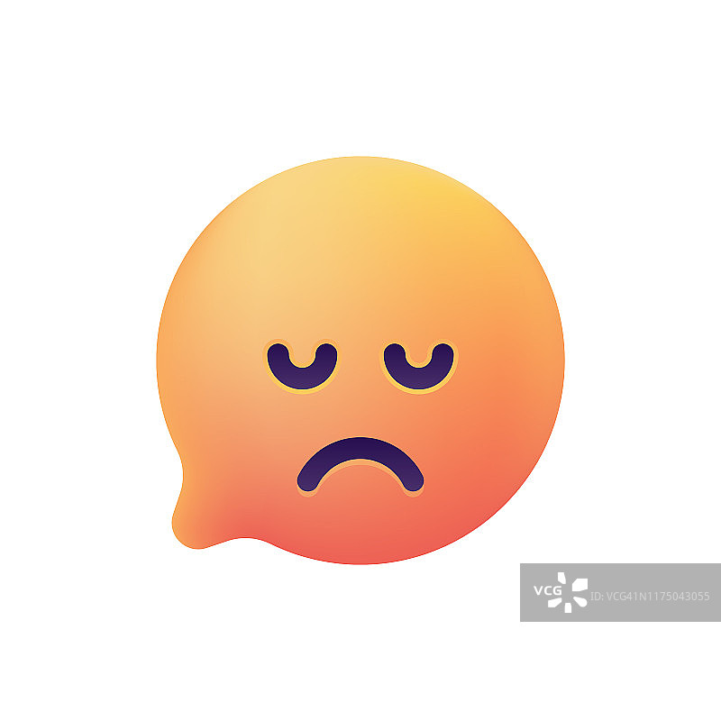 写实着色和阴影的语音气泡表情符号图片素材