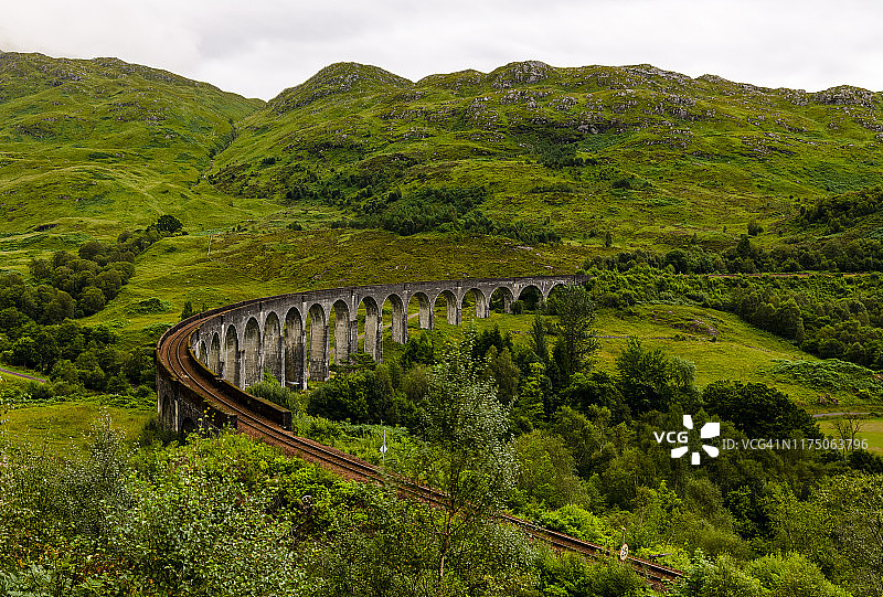 无人机航拍格伦芬南高架桥图片素材