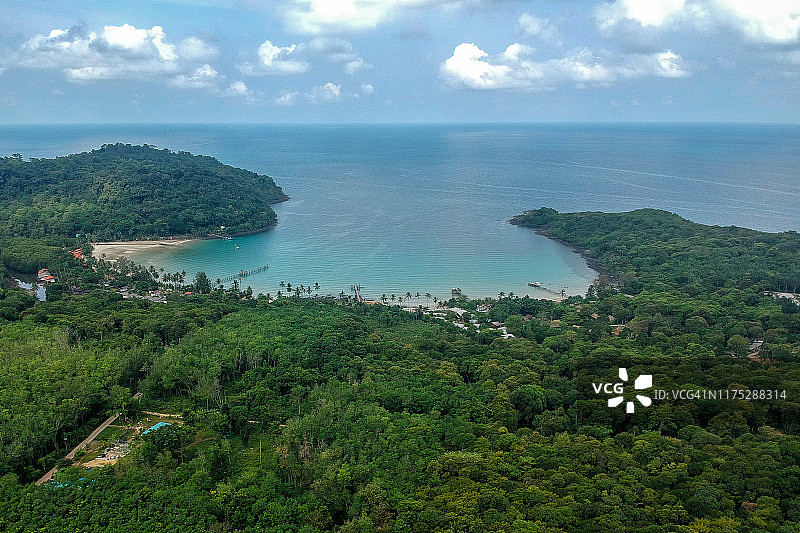 泰国阁骨岛鸟瞰图片素材