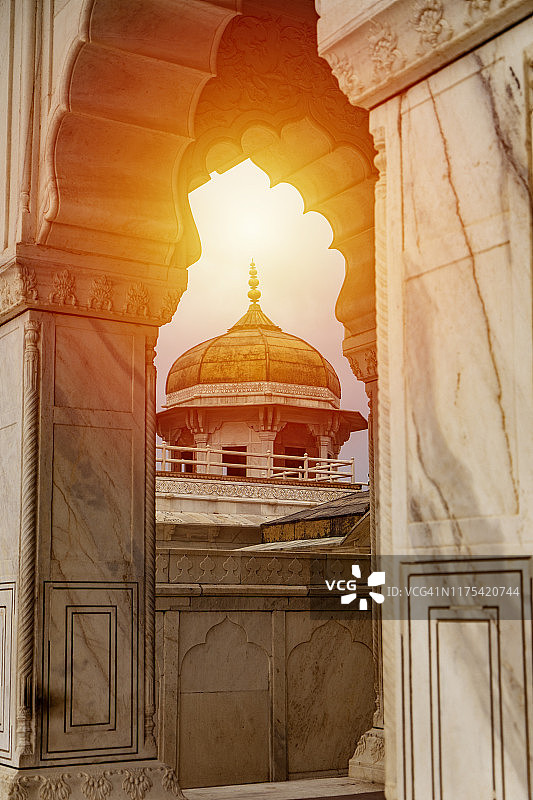 阿格拉堡的莫卧儿帝国建筑，印度阿格拉附近图片素材