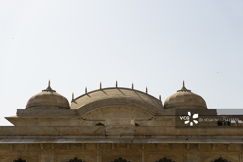 斋浦尔琥珀堡和莫卧儿帝国的壮丽建筑，印度拉贾斯坦邦图片素材