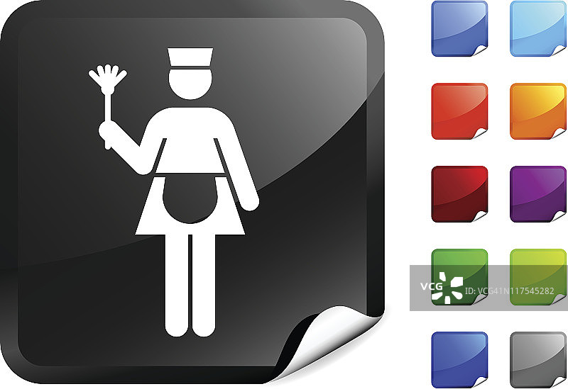 酒店女佣免版税矢量艺术图片素材