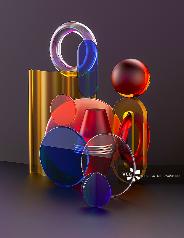 抽象3D形状图片素材