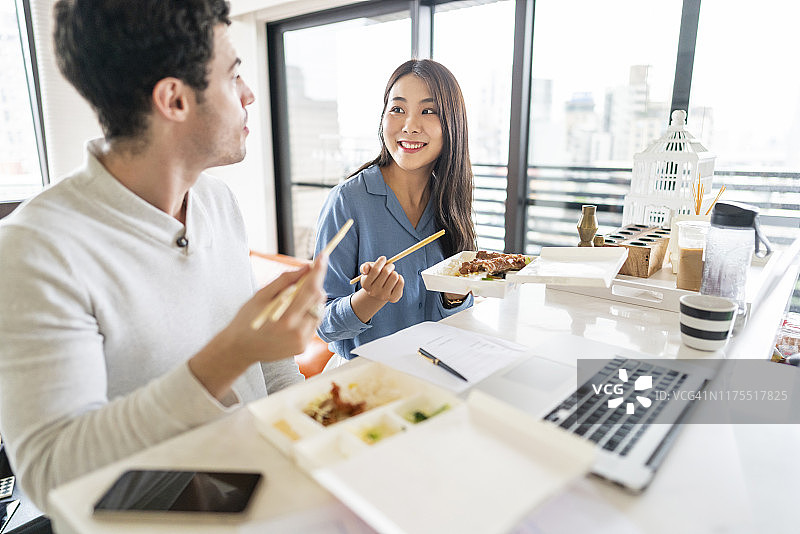 商业合作与午餐图片素材