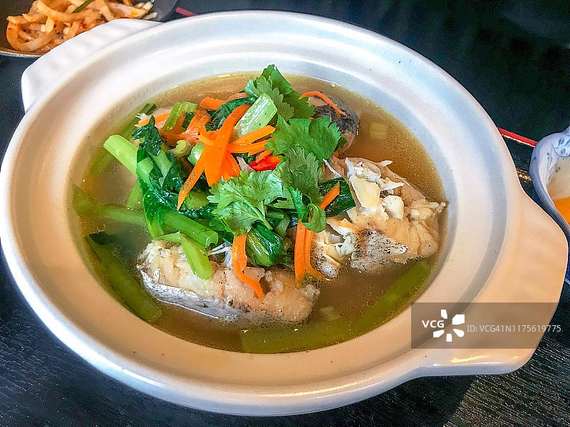 横滨午餐：鳕鱼豆腐蒸菜图片素材